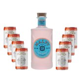 Párty set Malfy Gin Rosa 0,7l 41% + 8x Double Dutch Indian Tonic Water 0,15l