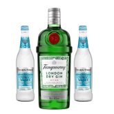 Párty set Tanqueray Gin 0,7l 43,1% + 2x Fever Tree Tonic Water Mediterranean 0,5l