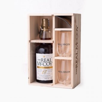 The Real McCoy Prohibition Tradition 100 Proof 12y 0,7l 50% + 2x sklo L.E. Dřevěný box