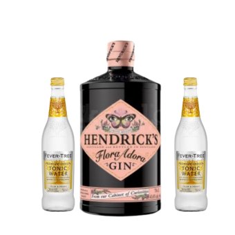 Párty set Hendrick's Gin Flora Adora 0,7l 43,4% + 2x Fever Tree Indian Tonic Water 0,5l