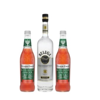 Párty set Beluga 0,7l 40% 2x Fever Tree Blood Orange Ginger Beer 0,5l