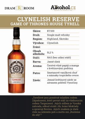 Game of Thrones House Tyrell - Clynelish Reserve 0,04l 51,2%