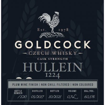 Aukce Gold Cock Hullein 1224 Plum Wine Finish 2017 0,7l 60,5% GB L.E. - 9/120